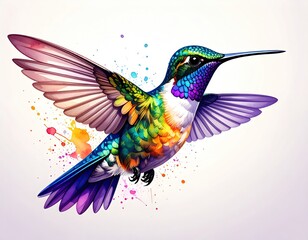 Obraz premium Vibrant hummingbird in flight (1)
