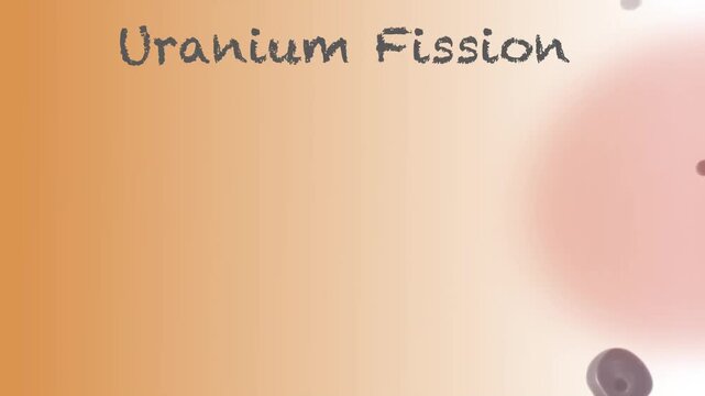 Processo di fissione dell' Uranio 235 - Illusstrazione animata