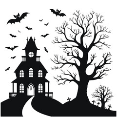 Haunted House Silhouette
