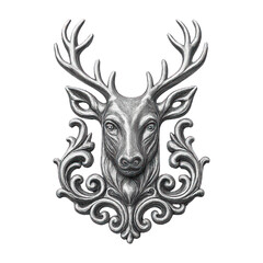 Fototapeta premium PNG Elegant deer crest design