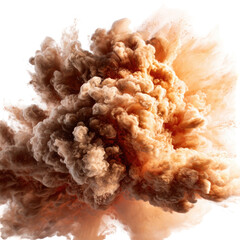 Fiery, tan-colored cloud of smoke or vapor