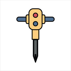 jack hammer vector icon line template