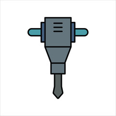 jack hammer vector icon line template