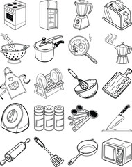 Fototapeta na wymiar set of kitchen tools