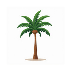 Tropical palm tree vector illustration perfect for beach, island, or summer vacation designs