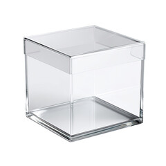Clear square acrylic box with lid