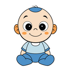 A cute little Baby boy smiling face.