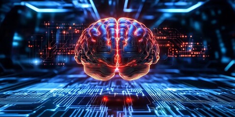 Obraz premium Machine learning and its impact on future technologies.