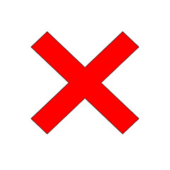 Obraz premium red cross mark