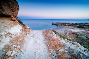Fototapeten Mediterranes Europa Path leading to the sea, a symbol of freedom in nature. White River Beach, near Paphos, Cyprus.  © Tomasz