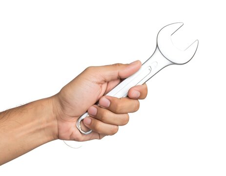 Hand holding a wrench (3)