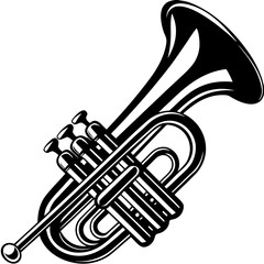 Trumpet vector silhouette 