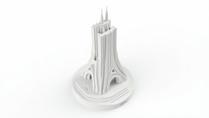 Fototapeta premium Detailed model of a modern architectural structure.