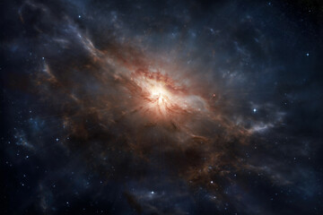 Fototapeta premium Une protogalaxie en formation dans le jeune Univers.