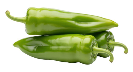 Isolated Stack of green peppers
