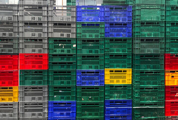 Rough, practical plastic crate texture from the food transport industry, ideal as a background for design and commercial projects
