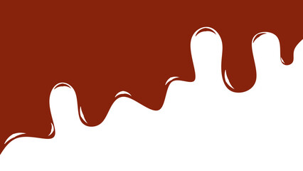 melted chocolate dripping on white background, chocolate melted wave Background. chocolate fluid background. chocolate liquid.