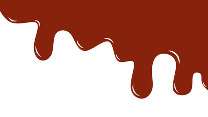 melted chocolate dripping on white background, chocolate melted wave Background. chocolate fluid background. chocolate liquid.