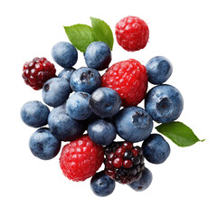 Mixed berries, blueberries, raspberries, blackberries
