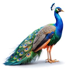 Obraz premium peacock isolated on white background