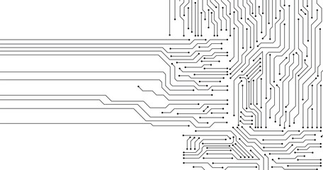 Circuit board seamless. High-tech technology electronic system pattern. 
