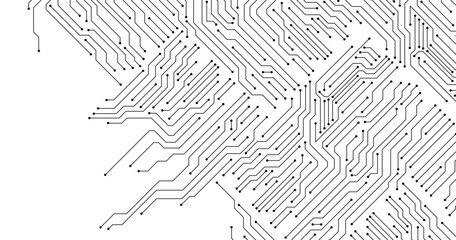 Circuit Board texture Background, seamless pattern stock illustration. High tech technology geometric illustration