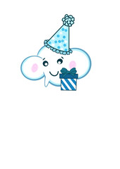 cartoon Cloud on a white background