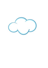 A cloud on a white background