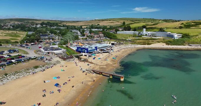Stunning Beachside Cafe and Restaurant with Jetty and Crystal Clear Water in the Summer