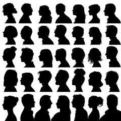 Abstract dark shapes with scattered colored pixels