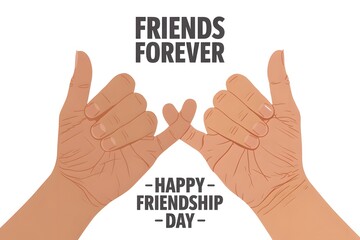 Fototapeta premium A pinky promise between friends for friendship day isolated on white background