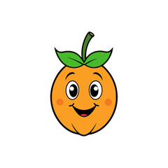 Obraz premium orange fruit cartoon