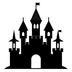 Obraz premium castle silhouette vector