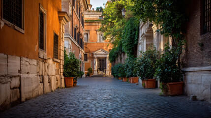 Fototapeta premium explore enchanting historic streets of european capital where time seems to stand still