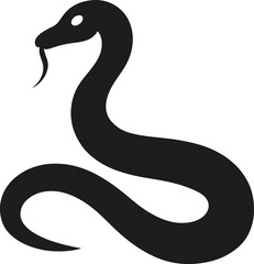 snake silhouette vector illustration on white background