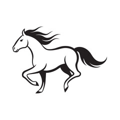 Galloping Horse With Wild Flowing Mane