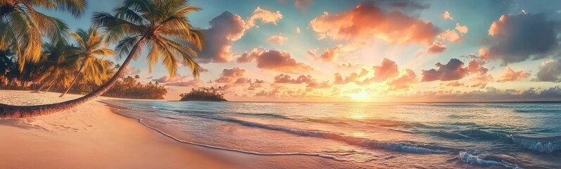 Tranquil sunset views over calm ocean waters