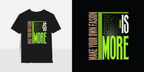  Typographic t-shirt design with a black and green combination
