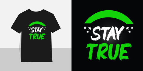  Typographic t-shirt design with a black and green combination