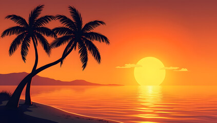 Aerial View of Tropical Beach with Clear Water