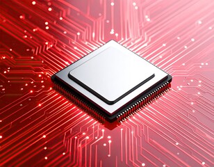 A computer processor on a circuit board