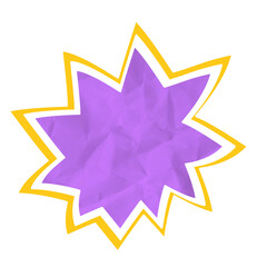 Wrinkled Purple Starburst Sticker with Pink Outline – Pop Art Element