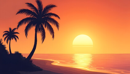 Aerial View of Tropical Beach with Clear Water