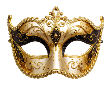  Decorative Steampunk Masquerade Mask with Gears and Patterns, Transparent.
