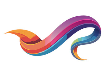 Ribbon Wave Flowing with Psychedelic Color Blend