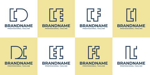 Letters CD DC CE EC CF FC CI IC Monogram Logo