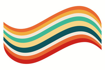 Layered Funky Wave Pattern With Vibrant Stripes