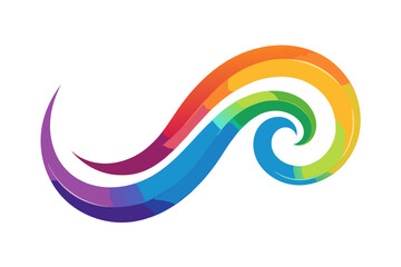 twisted wave stripe bold psychedelic rainbow