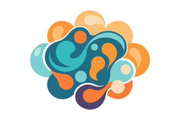 organic blobs joined soft flowing curves