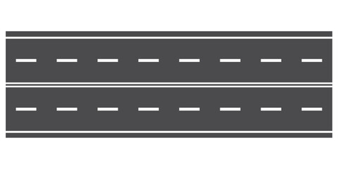 Bending roads vector set	
